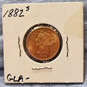 1882-S リバティ ヘッド ハーフ イーグル 5 ドル金貨
