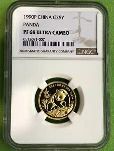 ���� 1990P G25Y 1/4 �I���X �S�[���h �v���[�t �p���_ NGC PF68UC C# 6512691-007