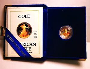 コイン-1993 'P' 10 ドル-1/4 オンス プルーフ金貨