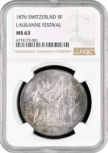 XCX 5 t 1876ANGC MS63Au[UkˌՁv