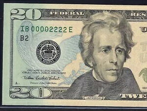 ???? 2006 $20 �_�u�� �N���b�h S/N ??IB 00002222 E?? PCGS GEM NEW 65 PPQ