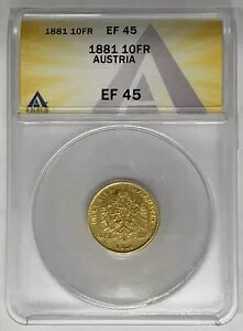 1881 I[XgA 10 t ANACS XF 45