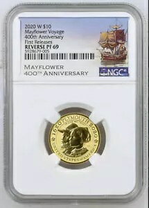 2020 W 400 񃁃Ct[LO $10 S[h o[X v[t NGC PF69 [X