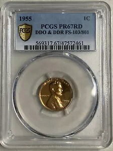 1955- �����J�[�� �Z���g- �E�B�[�g ���o�[�X- PCGS- PR67RD- DDO & DDR FS-103/801 (51/6)
