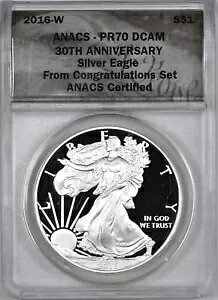 2016-W �v���[�t �A�����J�� �V���o�[ �C�[�O�� �u���߂łƂ��Z�b�g�v - ANACS PR70 DCAM -