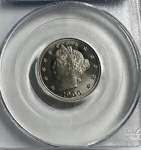 1900 リバティ V ニッケル PCGS PR-65 見事なハイグレード ストライク