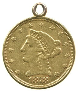 1878 $2.50 ���o�e�B �w�b�h �S�[���h �N�H�[�^�[ �C�[�O�� ���u �g�[�N�� �y���_���g *6623