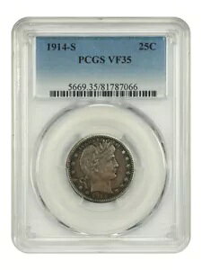 1914-S 25C PCGS VF35 - ���e�� - �󏭂ȓ��t