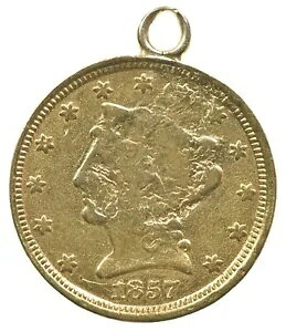 1857 $2.50 ���o�e�B �w�b�h �S�[���h �N�H�[�^�[ �C�[�O�� ���u �g�[�N�� �y���_���g *6624