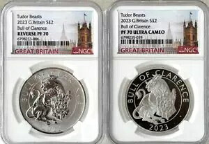 o[Xv[t2{Zbg p 2023 Tuder Beast Clarin's Bull NGC PF70 TOP POP