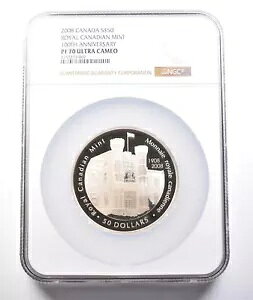 2008 �J�i�_ $50 �V���o�[ �J�i�_���������� 100 ���N�L�O PF70 UCAM NGC *3780