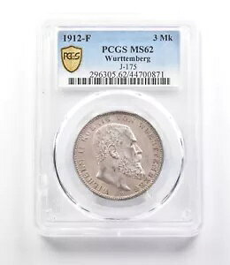 1912 F �������e���x���N 3 �}�[�N�X J-175 MS62 PCGS *2638