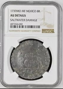 ���L�V�R 1739 Mo 8 REALES SILVER PILLAR �R���j�A�� �R�C�� AU �ڍ�