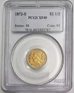 1872-S $2.50 S[h oeB NH[^[ C[O F PCGS XF-40 A S ~g