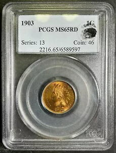 PCGS MS65RD 1903 �C���f�B�A�� �w�b�h �Z���g �t�� ���b�h �W�F�� BU PQ �v���~�A�� EEPS �t�H�g �V�[�� SQ