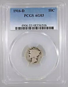 1916-D �}�[�L�����[ �_�C�� AG-03 PCGS �F��