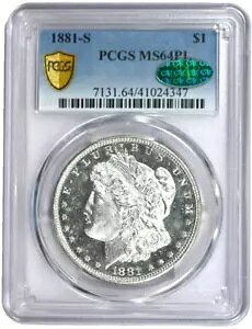 1881-S PCGS MS64PL (v[tCN) CAC xtK Vo[ _[ - fGȃRCłB