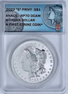 2022 $1 �t�B�W�[ 1 �I���X �V���o�[ ���[�K�� �_���[ S �v���C�x�[�g ANACS ���o�[�X �v���[�t RP70DCAM FS