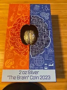 2023 �T���A 2 �I���X �V���o�[ The Brain 3D �V�F�C�v �R�C�� .999 �t�@�C�� �{�b�N�X���� �V�i