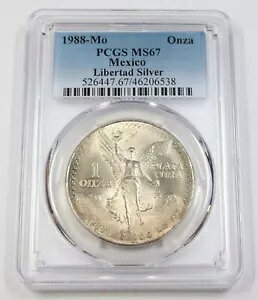 1988 Mo PCGS MS67 |���L�V�R - �g�[���h 1 �I���X �V���o�[ ���x���^ - Un Onza �R�C�� #42479A