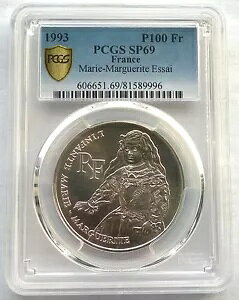 �t�����X 1993 �}���[ 100 �t���� PCGS SP69 �G�b�T�C��݁A�}�b�g�A���A