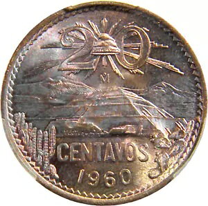 ���L�V�R �G�X�^�h�X �E�j�h�X 20 �Z���^�{�X 1960-Mo PCGS MS65RB (06-14)