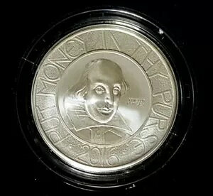 �p������������ ?2THE SHAKESPEARE ONE OUNCE �V���o�[ �v���[�t �R�C�� ?39mm(+1coin)#19992