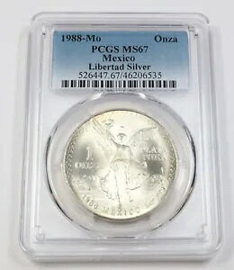 1988 Mo PCGS MS67 |���L�V�R - �g�[���h 1 �I���X �V���o�[ ���x���^ - Un Onza �R�C�� #42480A