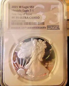 2021 W Type1 Heraldic Eagle FDOI PF70 �E���g�� �J���I ���� COA �t��