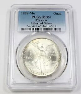 1988 Mo PCGS MS67 |���L�V�R - �g�[���h 1 �I���X �V���o�[ ���x���^ - Un Onza �R�C�� #42480A