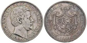 �h�C�c - Reuss Older Line (Obergreiz) 1 Thaler 1868 - Aks 15 �V���o�[ - VF