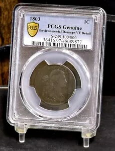 1803 ���[�W �Z���g - S-249�A100/000 - PCGS VF �ڍׁA������ (#55026-L)