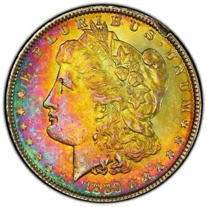 1889 P K h PCGS UNC ڍ  _[W C{[ g[̔펯ȐF