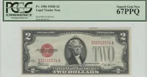 1928E $2 �@��ʉݎD PCGS 67 �ɏ�̕�� �V�i PPQ