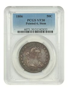 1806 50C �|�C���e�b�h 6 PCGS VF30 - �h���[�v �o�X�g �n�[�t�_���[ - �O���[�g �^�C�v �R�C��