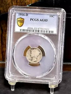 1916-D �}�[�L�����[ �_�C�� - PCGS AG03 (#51089-L)