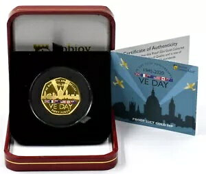 2020 22ct �S�[���h �v���[�t �|�u�W���C 75 ���N�L�O VE �f�[ 50p �R�C�� �{�b�N�X���� COA [A]