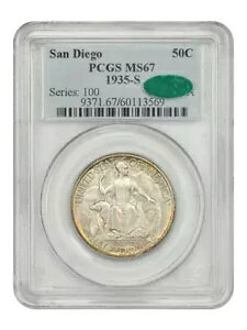 1935-S 50C TfBGS PCGS/CAC MS67 - NVbN Vo[ LOi