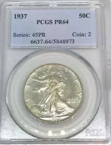 1937 50c PCGS PR 64 - �v���[�t �E�H�[�L���O ���o�e�B �n�[�t�_���[