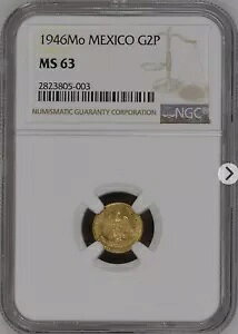LVR 1946 Mo 2 y\ NGC MS63B DOS PESOS̒ōł󏭂ȃRC