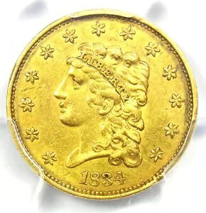1834 NVbN S[h NH[^[ C[O $2.50 RC - F PCGS AU ڍ - A!