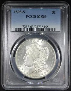 1898-S K _[ PCGS O[h MS63 ͓IȃzCg RC KEY DATE PQ+