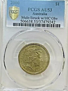 I[XgA PCGS O[h aUNC A 2000 ~[ $1 1 h / 10 Zg AU53