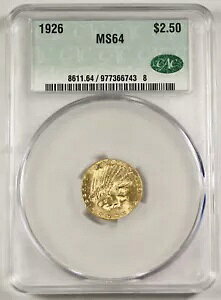 1926N $2.5 ($2 1/2) CfBAwbhNH[^[ C[O  CACG CAC MS64 GEM BU