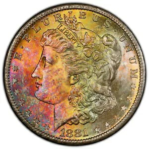 1881-S PCGS MS64 ���[�K�� �V���o�[ �_���[ �e�L�X�^�C�� ���C���{�[ �g�[�j���O 236460