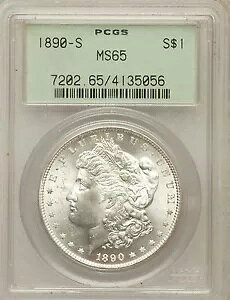 �t���X�e�B �z���C�g 1890 S ���[�K�� �h�� OGH PCGS MS 65 �z���C�g �W�F�� BU �A�b�v�O���[�h�\