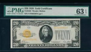 AC Fr 2402 1928 $20 S[hؖ PMG 63 EPQ !!!