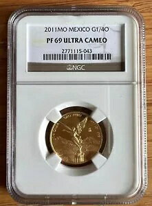 ���L�V�R 2011Mo �S�[���h ���x���^ �v���[�t �R�C�� 1/4�I���U NGC PF69