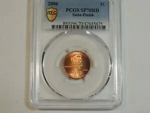 2006 リンカーン セント PCGS SP70RD サテン仕上げ ペニー ゴールド シールド