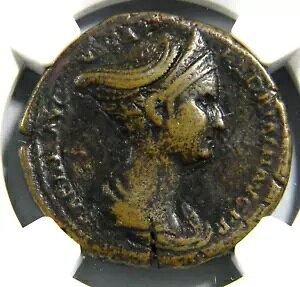 ���[�}�� �R�C�� �T�r�i / �x�X�^ AD 128(?)-136/7 ? Sestertius NGC Choice Fine